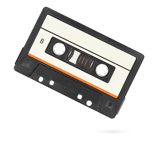 oude audio tape geïsoleerd op wit met clipping pad - Foto, afbeelding