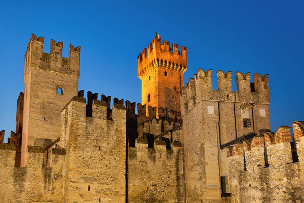 Towers of Scaliger castle in Sirmione on Lake Garda - Photo, Image