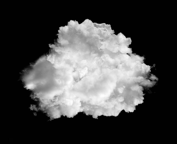 Fehér felhők elszigetelt fekete háttér - Fotó, kép