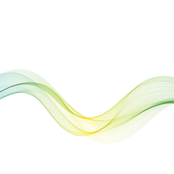 Abstract color wave design element. Yellow and green wave eps10 - Wektor, obraz