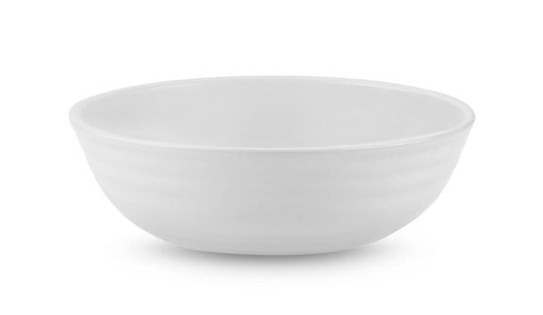 біла керамічна миска ізольована на білому тлі
 - Фото, зображення