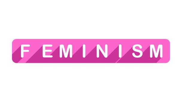 Φεμινιστικά διανυσματικά στοιχεία. Σχεδιασμός πανό φεμινισμού - Διάνυσμα, εικόνα