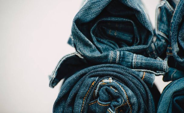 Hintergrund der Blue Jeans Denim Textur  - Foto, Bild