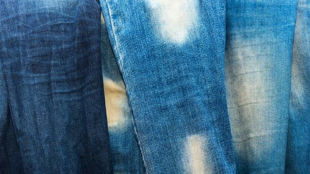 background of blue jeans denim texture  - Photo, Image