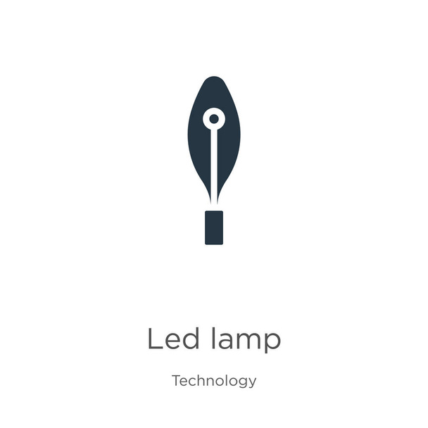Led lamp icoon vector. Trendy platte led lamp icoon uit technologie collectie geïsoleerd op witte achtergrond. Vector illustratie kan worden gebruikt voor web en mobiele grafische vormgeving, logo, eps10 - Vector, afbeelding