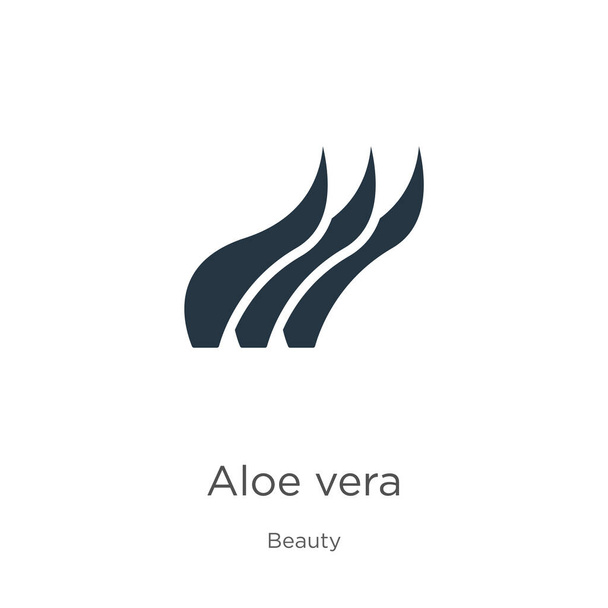 Aloe vera icon vector. Elegante icona piatta in aloe vera della collezione beauty isolata su sfondo bianco. Illustrazione vettoriale può essere utilizzato per la progettazione grafica web e mobile, logo, eps10 - Vettoriali, immagini