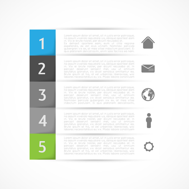 infographic template, abstract colorful banners, tags, labels - ベクター画像