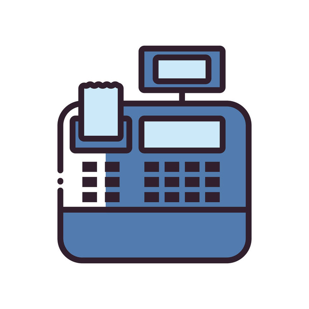 Isolated cash register fill style icon vector design - Wektor, obraz