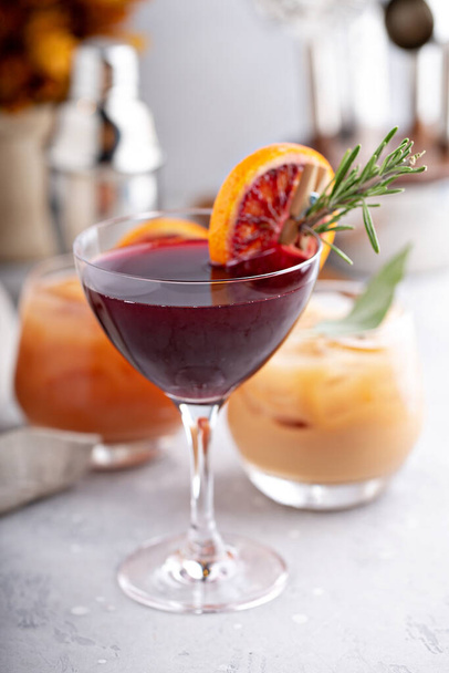 Winter blood orange and rosemary cocktail - Photo, image