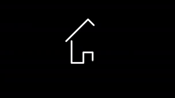 Desenho animado do ícone da casa em 4K ou HD
 - Filmagem, Vídeo