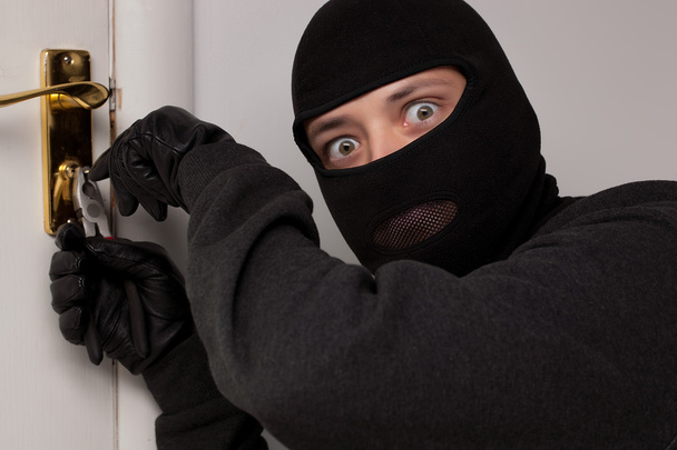 Thief Burglar opening door - Φωτογραφία, εικόνα