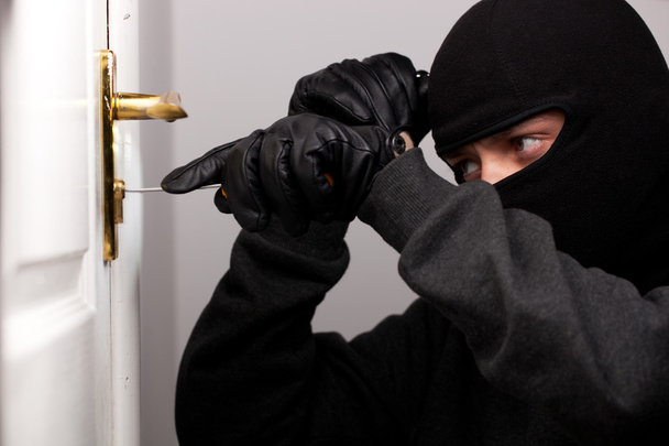 Thief Burglar opening door - Photo, image