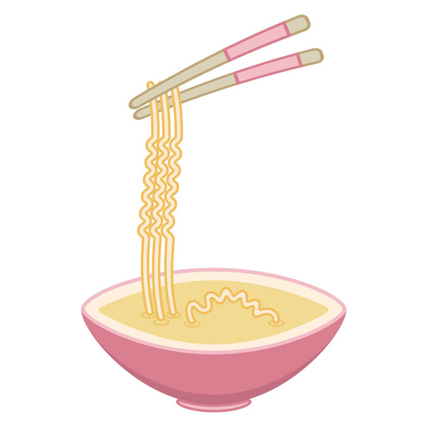 Bol à nouilles chinois - illustration vectorielle dessinée à la main
 - Vecteur, image