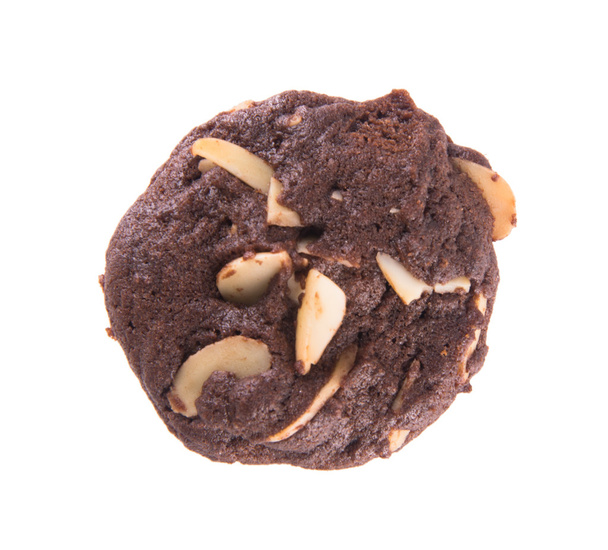 Almonds chocolate chips cookies on background - Фото, зображення