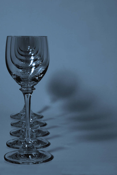 empty glass on a black background - Фото, зображення
