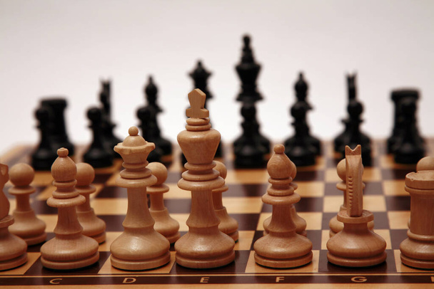 chess pieces on a chessboard - Foto, Imagen
