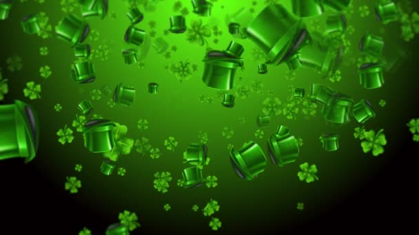 Yeşil soyut St Patrick Günü arkaplanı - Video, Çekim