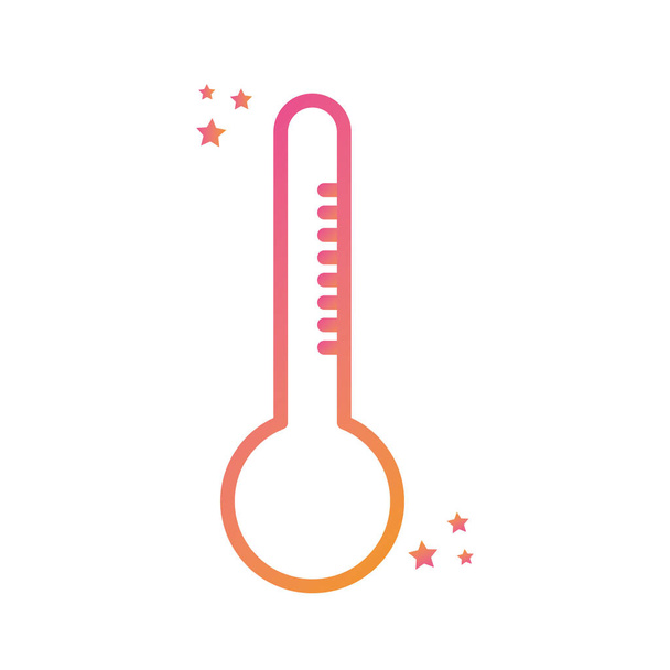 Isolated thermometer instrument gradient style icon vector design - Vector, Image