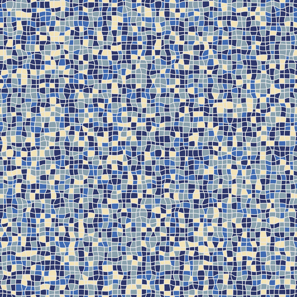 geometrický mozaika bezešvé vektorové vzor v modré - Vektor, obrázek