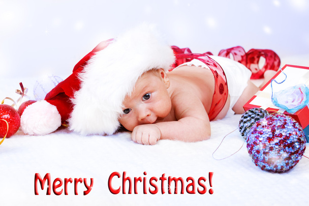 Infant and Christmas decoration - 写真・画像