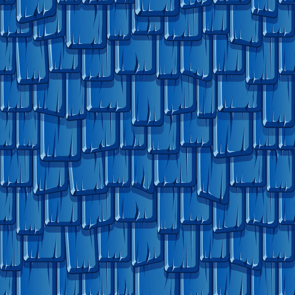 Naadloos patroon van het oude houten blauwe dak. - Vector, afbeelding