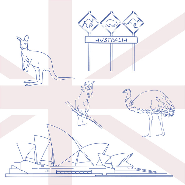 symbolen van Australië - Vector, afbeelding