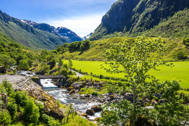 mountain trail in Folgefonna National Park in Norway - Foto, Bild