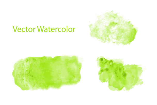 Grüner, von Hand gezeichneter Vektor-Waschpunkt auf weißem Hintergrund für Textgestaltung, Web. Eps 10 - Vektor, Bild