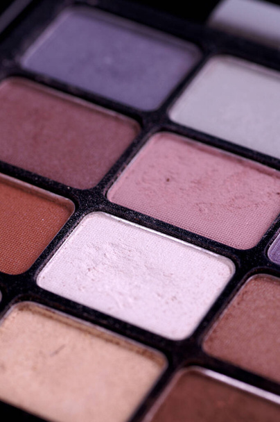 professional makeup palette with pink eye shadow - Фото, зображення