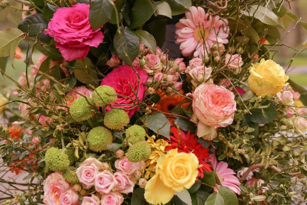 Bouquet of a beautiful rose decoration background - Foto, imagen