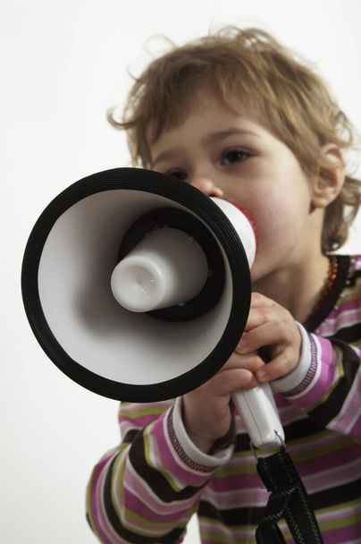 small child with megaphone - Photo, image