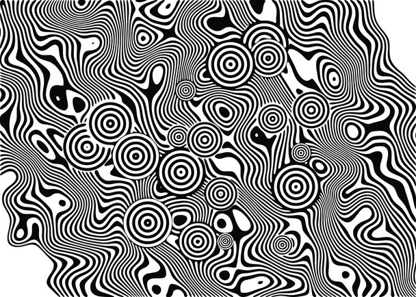 Abstract Black and White Striped Vector Background - Zebra Pattern - Vector, Image