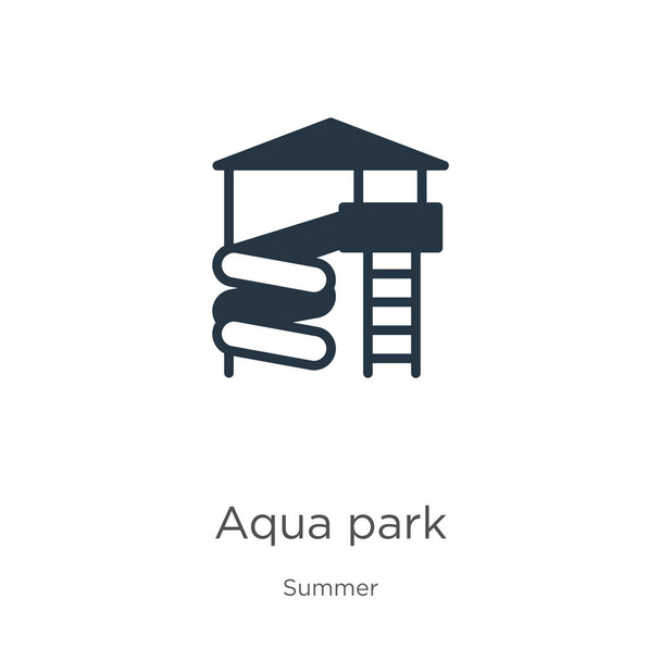 Aqua Park Icon Vektor. Trendige flache Aquapark-Ikone aus der Sommerkollektion isoliert auf weißem Hintergrund. Vektor-Illustration kann für Web- und Mobile-Grafik-Design verwendet werden, Logo, eps10 - Vektor, Bild