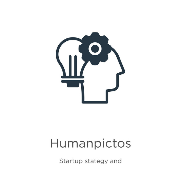 Humanpictos icon vector. Trendy flat humanpictos icon from startup collection isolated on white background. Vector illustration can be used for web and mobile graphic design, logo, eps10 - Vector, Image