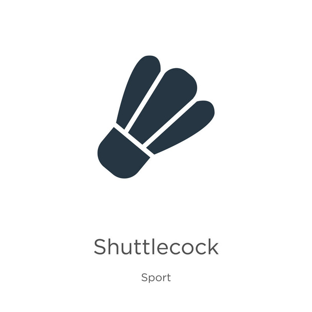 Vektor ikony Shuttlecock. Moderní plochý shuttlecock ikona ze sportovní sbírky izolované na bílém pozadí. Vektorové ilustrace lze použít pro web a mobilní grafický design, logo, eps10 - Vektor, obrázek