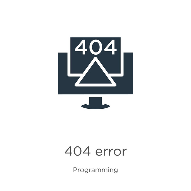 Vetor de ícone de erro 404. Ícone de erro 404 plano de moda da coleção de programação isolada em fundo branco. Ilustração vetorial pode ser usado para web e design gráfico móvel, logotipo, eps10 - Vetor, Imagem