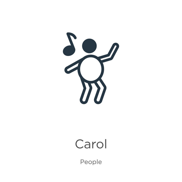 Carol ikon vektor. Trendi lapos ének ikon emberek gyűjtemény elszigetelt fehér háttérrel. Vektor illusztráció használható web és mobil grafikai tervezés, logó, eps10 - Vektor, kép