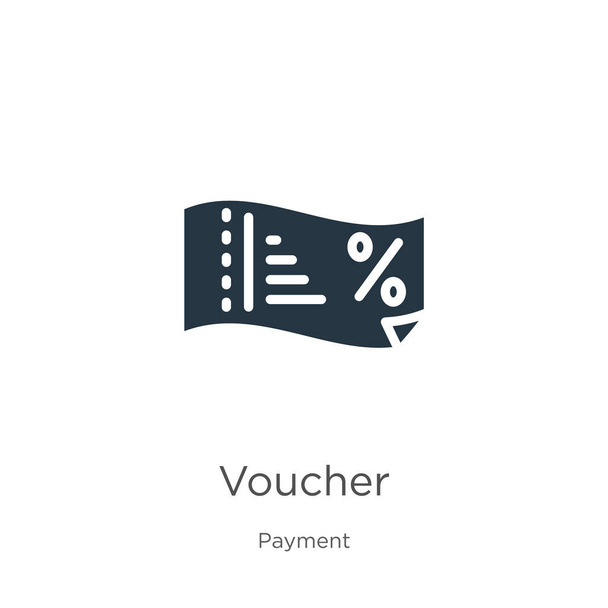 Voucher icon vector. Trendy flat voucher icon from payment collection isolated on white background. Vector illustration can be used for web and mobile graphic design, logo, eps10 - Vector, Image