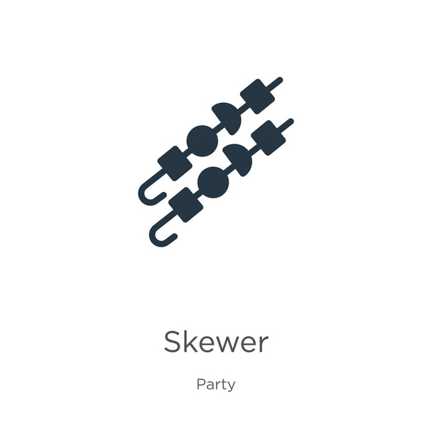 Skewer icon vector. Trendy flat skewer icon from party collection isolated on white background. Vector illustration can be used for web and mobile graphic design, logo, eps10 - Vector, Image