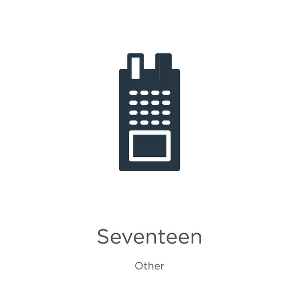 Seventeen icon vector. Trendy flat seventeen icon from other collection isolated on white background. Vector illustration can be used for web and mobile graphic design, logo, eps10 - Vektori, kuva