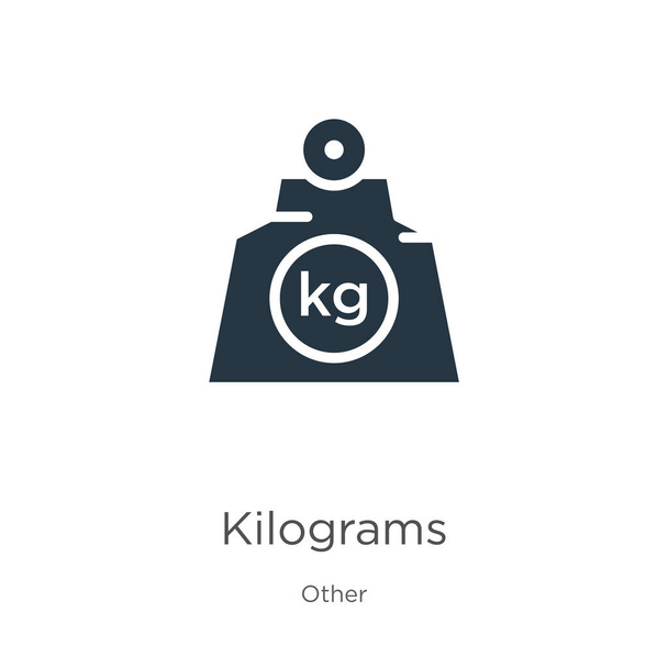 Kilograms icon vector. Trendy flat kilograms icon from other collection isolated on white background. Vector illustration can be used for web and mobile graphic design, logo, eps10 - Vector, Image