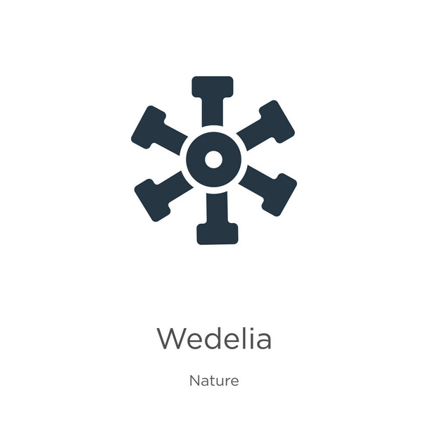 Vettore icona Wedelia. Elegante icona piatta wedelia dalla collezione di natura isolata su sfondo bianco. Illustrazione vettoriale può essere utilizzato per la progettazione grafica web e mobile, logo, eps10 - Vettoriali, immagini