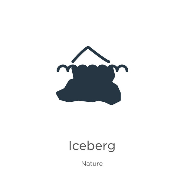 Вектор піктограм Айсберга. Модна плоска іконка айсберга з колекції природи ізольована на білому тлі. Векторна ілюстрація може бути використана для веб- та мобільного графічного дизайну, логотипу, eps10
 - Вектор, зображення