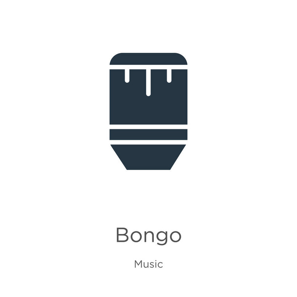 Vettore icona Bongo. Elegante bongo piatto icona dalla collezione musicale isolato su sfondo bianco. Illustrazione vettoriale può essere utilizzato per la progettazione grafica web e mobile, logo, eps10 - Vettoriali, immagini