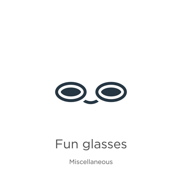 Fun glasses icon vector. Trendy flat fun glasses icon from miscellaneous collection isolated on white background. Vector illustration can be used for web and mobile graphic design, logo, eps10 - Vektori, kuva