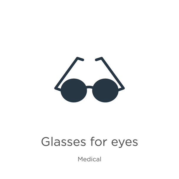 Brýle pro vektor ikon očí. Moderní ploché brýle pro oči ikona z lékařské sbírky izolované na bílém pozadí. Vektorové ilustrace lze použít pro web a mobilní grafický design, logo, eps10 - Vektor, obrázek