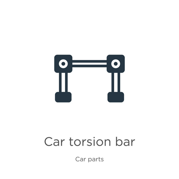 Auto torsie bar pictogram vector. Trendy platte auto torsie bar pictogram uit auto-onderdelen collectie geïsoleerd op witte achtergrond. Vector illustratie kan worden gebruikt voor web en mobiele grafische vormgeving, logo, eps10 - Vector, afbeelding