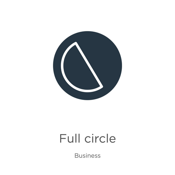 Vettore icona cerchio completo. Trendy flat full circle icona dalla collezione business isolato su sfondo bianco. Illustrazione vettoriale può essere utilizzato per la progettazione grafica web e mobile, logo, eps10 - Vettoriali, immagini