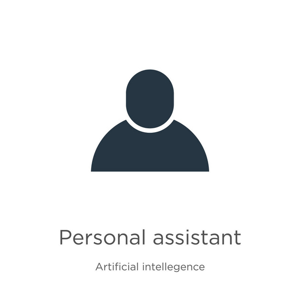 Personal assistant icon vector. Trendy flat personal assistant icon from artificial intellegence and future technology collection isolated on white background. Vector illustration can be used for web - Vector, Image