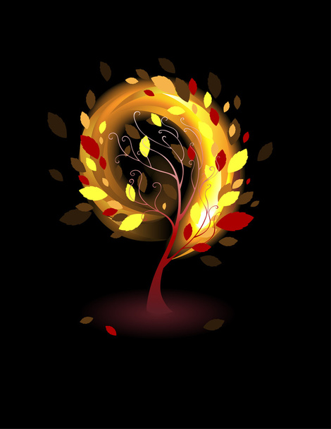 Autumn tree - Вектор,изображение